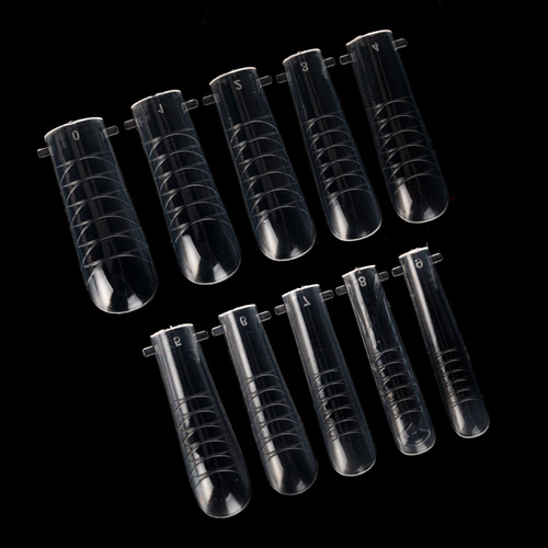 Górne formy dual tunelowe o długości XL do budowy paznokci Molly Nails kwadrat YQ-4 120 szt