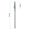 Fresa in carburo sinterizzato con punta conica smussata, blu, Staleks Expert 4/13 mm