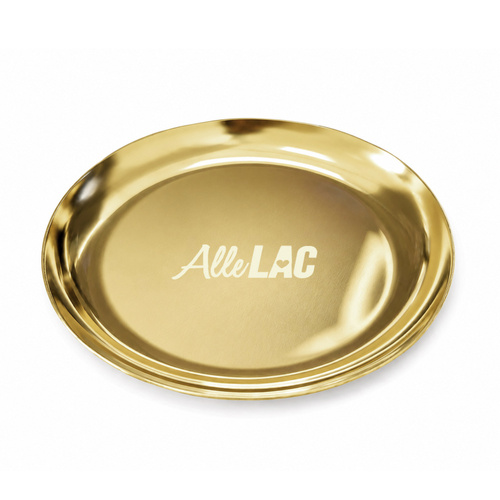 AlleLac Metall-Werkzeugablage, rund, goldfarben