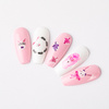 Autocollants 3D pailletés pour ongles, thème de Pâques BLE 1095D