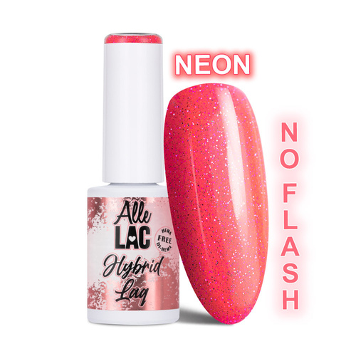 10 + 1 gratis. Esmalte híbrido LED/UV Gel Polish Pinks Flash Glitter Pink AlleLac sin HEMA/Di-HEMA, 6 g