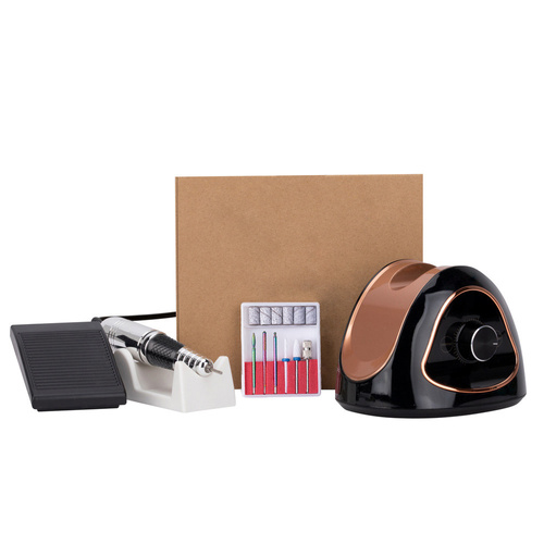 Fresatrice per manicure e pedicure 68 W No Name, nera e dorata, M15, 45.000 giri/min