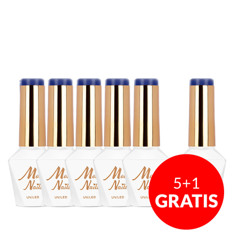 5+1gratis Lakier hybrydowy LED/UV Gel Polish The Trend Edit Nr 306 Deep Navy MollyNails HEMA/Di-HEMA Free 8g