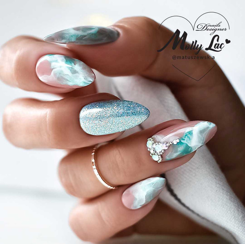 5+1gratis Lakier hybrydowy MollyLac Welcome to Ibiza Lagoon Falls 10g Nr 116