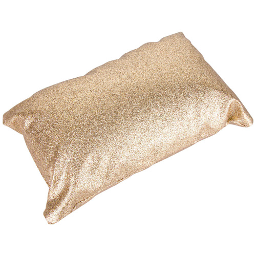 Armlehnenkissen für die Maniküre, goldglitzernd