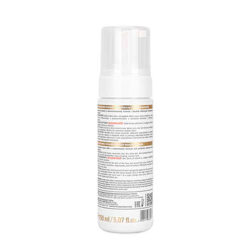 Aufhellender Vitamin-Schaum zur Make-up-Entfernung mit 5 % Vitamin C, Elixir Shot, 150 ml