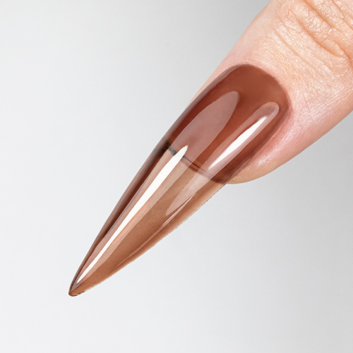 Farbenfrohes Topcoat ohne Abwischen – „Crystal Glass“ von Molly Nails, Chocolate, HEMA/Di-HEMA-frei, 10 g