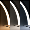 35W LED Arc Shade-Free Desk Beauty Light, White with Rhinestones, Size L, HQ-75X