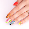 5+1gratis Lakier hybrydowy Molly Nails Neons Dark Orange HEMA/Di-HEMA Free 8g Nr 73
