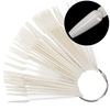 Échantillonneur « ballerina » sur roue pour gels, vernis hybrides et poudres, couleur lait, 50 pièces