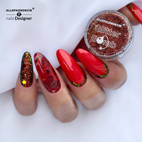 Pyłek do paznokci Glitter Bomb Effect Allepaznokcie Nr 01