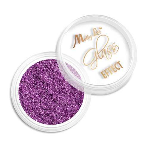Pyłek lustrzany efekt do zdobień paznokci MollyLac Glass Effect Lilac Nr 6