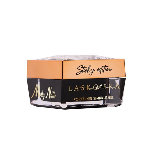 Żel budujący do paznokci Porcelain Sparkle Gel Sticky Edition Laskovska Dirty Pink Molly Nails 15g