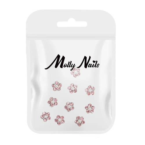Ozdoby do paznokci kwiatki 3D Molly Nails K1123 10 szt