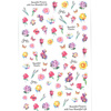 Adesivi per unghie: fiori sottili autoadesivi F648