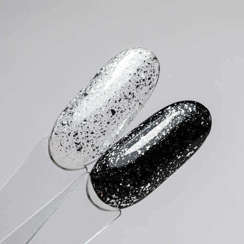 Topcoat mit „Cut-Foil“-Effekt, silberfarben, No-Wipe, AlleLac x Rosie Beauty, 6 g