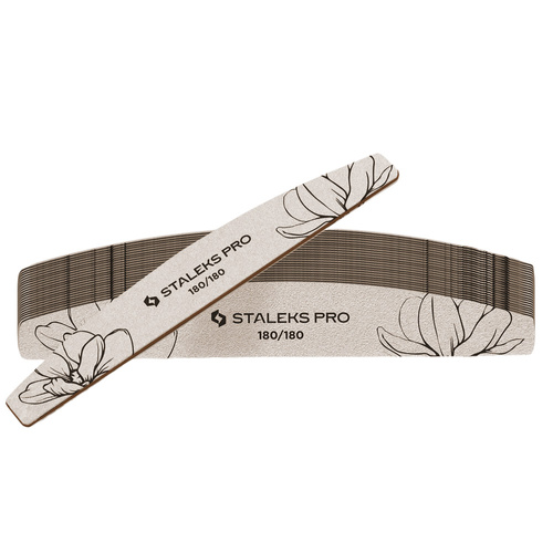 Мінеральний пилок для нігтів «човник»/«півмісяць» 180/180 Staleks Pro Expert 40, 25 шт.