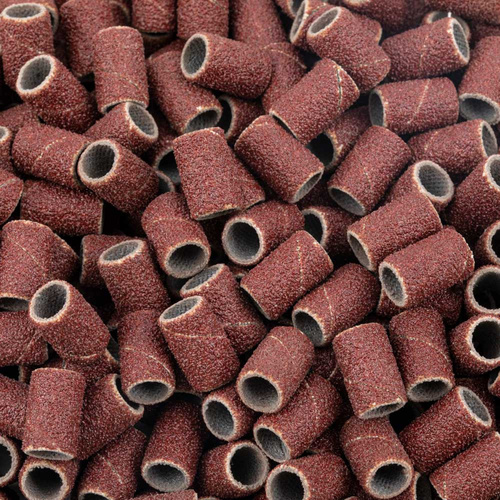 Capuchons pour manucure et pédicure, mandrins, embouts abrasifs, cylindre de 6 mm, grain 100, marron, 1 000 pièces