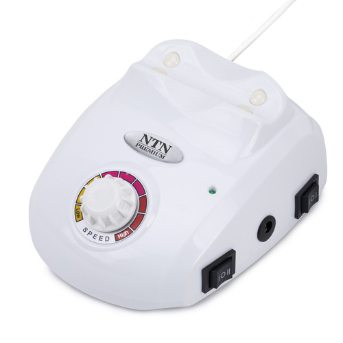 Fraiseuse à ongles à transformateur 65 W NTN Premium pour manucure et pédicure, blanche, DM208, 35 000 tours/minute, câble de 3 m