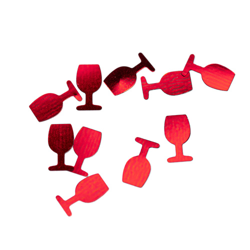 Nageldekoration – rote Gläschen von Molly Nails, 2 g