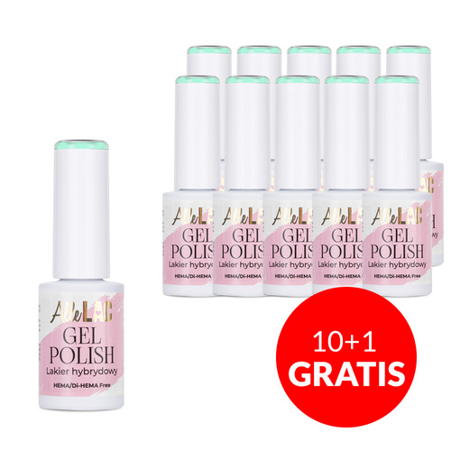 10+1 gratis Smalto ibrido LED/UV Gel Polish Greens G10 Laguna AlleLac senza HEMA/Di-HEMA 6 g
