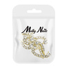 Ozdoby do paznokci serce 3D Molly Nails white diamond 10 szt
