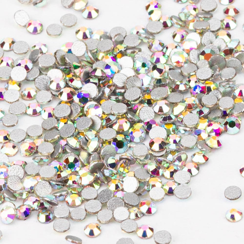Strass pour ongles en verre SS3 Crystal AB, environ 1440 pièces par paquet
