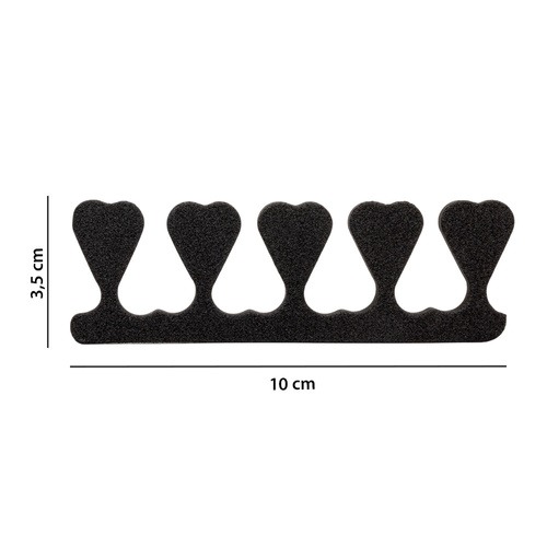 Separadores para pedicura negros, 200 unidades