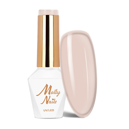 MollyNails Hybridlack French Manicure Delicate Brown, HEMA/Di-HEMA-frei, 8 g, Nr. 132