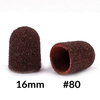 Cappucci abrasivi per pedicure con interno in cotone, 16 mm, grana 80, marroni, AlleMed, 10 pezzi