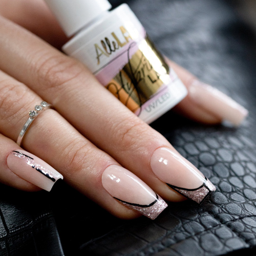 10+1 GRATIS Esmalte híbrido AlleLac Shine Like a Bride, sin HEMA ni Di-HEMA, 5 g, n.º 125