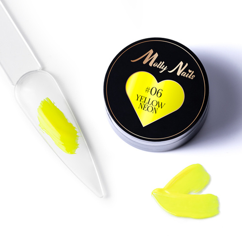 Pasta para decoraciones ProArt Paste Molly Nails Amarillo Neón sin HEMA/Di-HEMA, 5 g, n.º 6