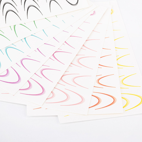 Wassertransfer-Aufkleber für die Nägel mit Farbverlauf / French / Ombre / Französische Smile-Linie – 8er-Set STZ48-STZ55