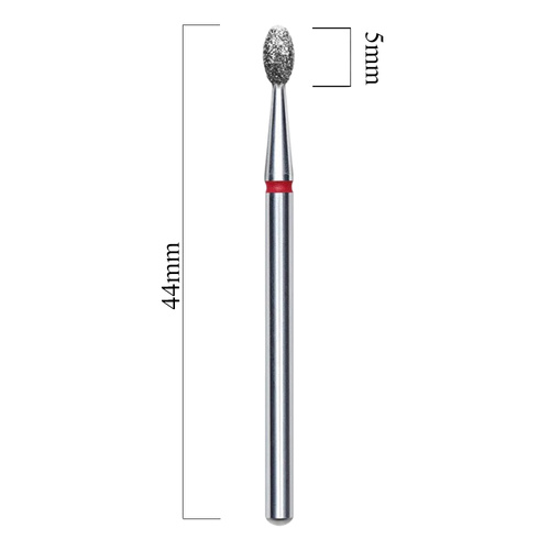 Fraise diamantée « olive » rouge Staleks Expert 2,5/5 mm