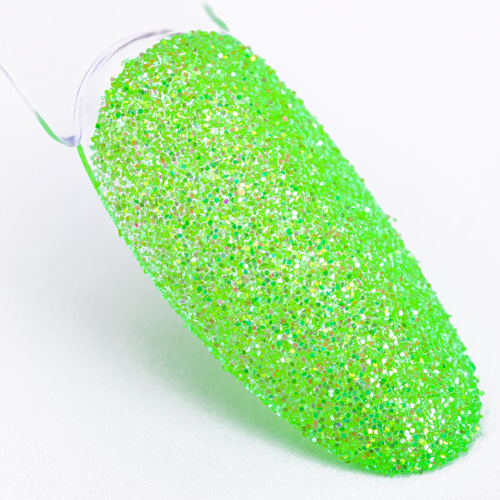 MollyLac Mermaid neon nail glitter, glows under UV light, 2.5 g jar, No. 1