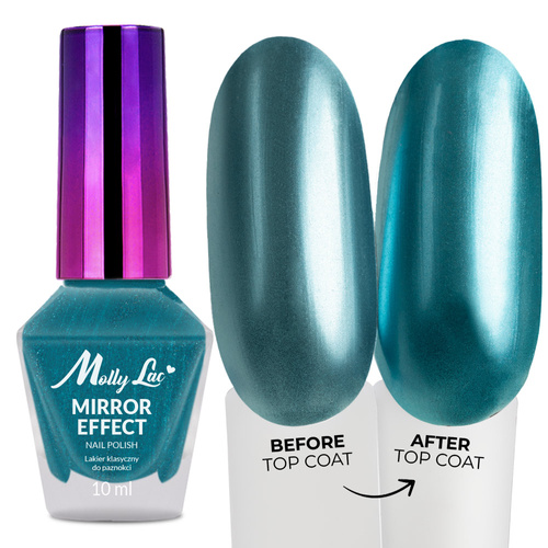 Vernis classique MollyLac Mirror, effet miroir/métallisé, n° 02, 10 ml