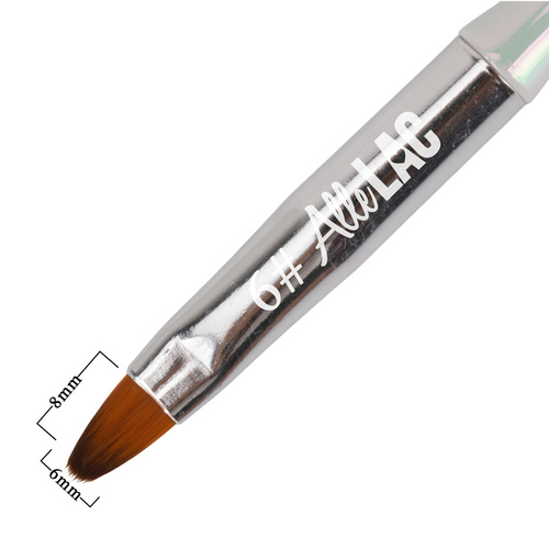 Pincel para gel blanco ovalado AlleLac n.º 6