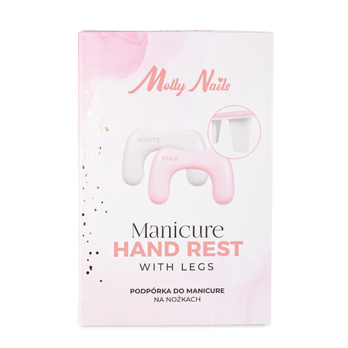 Podpórka do manicure na nóżkach MollyNails różowa