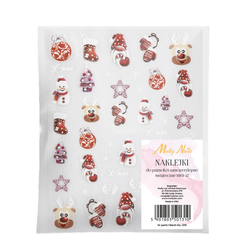 Adhesivos navideños para uñas Molly Nails SW0-47