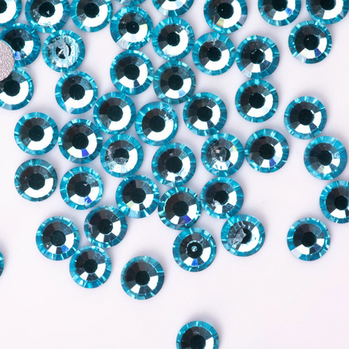 Strass de cristal para uñas SS10 Aquamarine, aprox. 50 unidades