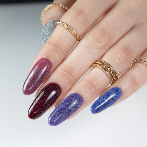 5 + 1 gratis. Esmalte híbrido Molly Nails Flashing Lights 3 Metal Rain, sin HEMA ni Di-HEMA, 8 g, n.º 617