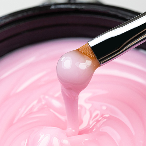10+1 gratis: Aufbaugel, dickflüssig, hart, Jelly Builder Gel von Molly Nails, French Pink, HEMA/Di-HEMA-frei, 15 g
