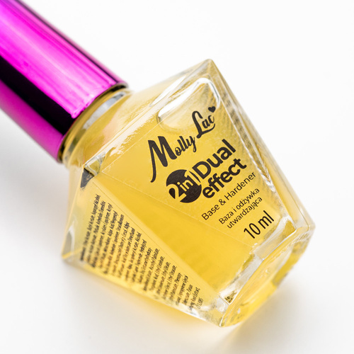 10 + 1 gratis: DUAL EFFECT 2-in-1-Grundierung und Vitamin-Härter „Base & Hardener“ von MollyLac, 10 ml