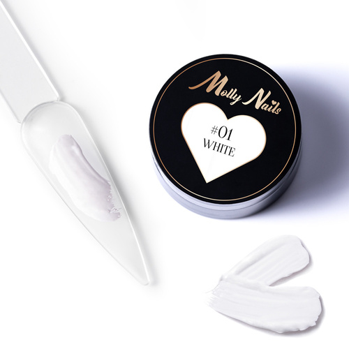 Pasta do zdobień ProArt Paste Molly Nails White HEMA/Di-HEMA Free 5g Nr 1