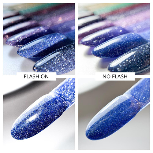 Esmalte híbrido Molly Nails Flashing Lights 3 Metal Rain sin HEMA ni Di-HEMA, 8 g, n.º 617