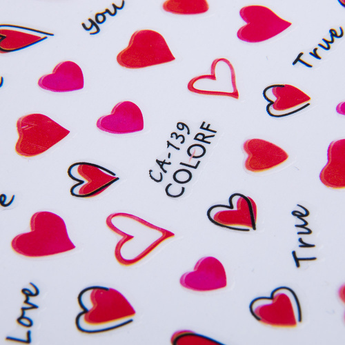 Thin self-adhesive Valentine's Day nail stickers CA-139