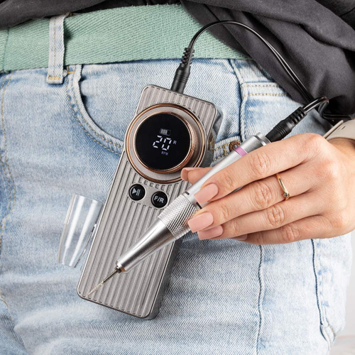 50W No Name nail drill for manicure and pedicure, gray, 108, 35,000 rpm