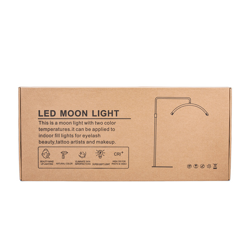 Lampa kosmetyczna LED łuk 36W podłogowa bezcieniowa Moon Light czarna DZM 7X