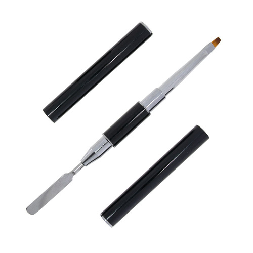 Pinceau double face pour gel acrylique avec spatule n° 4