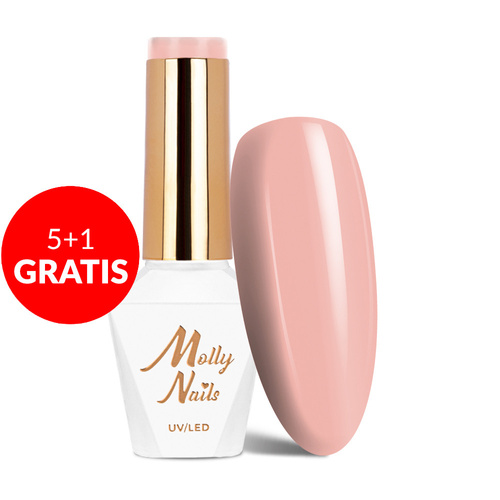 5 + 1 gratuit Vernis hybride MollyNails Sensual Adele sans HEMA/Di-HEMA 8 g n° 202